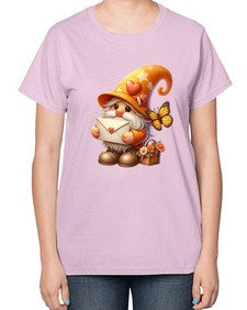 gnome with butterfly 09# - gnome-  Ladies T-Shirt