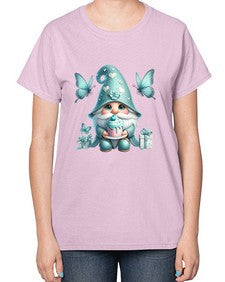 gnome with butterfly 10# - gnome-  Ladies T-Shirt