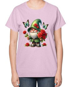 gnome with butterfly 11# - gnome-  Ladies T-Shirt