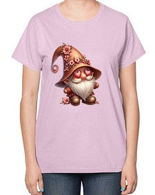 gnome with butterfly 15# - gnome-  Ladies T-Shirt