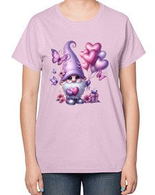 gnome with butterfly 19# - gnome-  Ladies T-Shirt