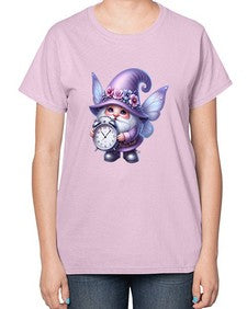 gnome with butterfly 23# - gnome-  Ladies T-Shirt