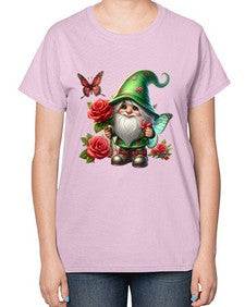 gnome with butterfly 26# - gnome-  Ladies T-Shirt