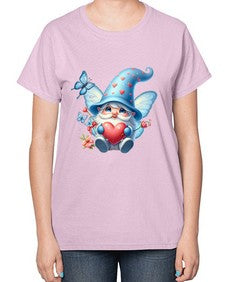 gnome with butterfly 28# - gnome-  Ladies T-Shirt