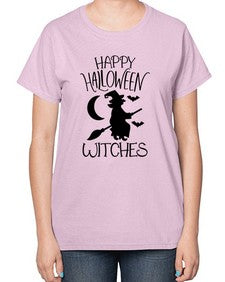 happy halloween witches 35# - witch-  Ladies T-Shirt