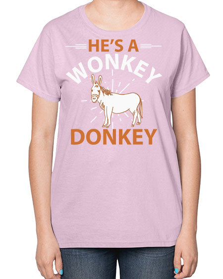 he’s a wonky donkey Style 4# - donkey-  Ladies T-Shirt