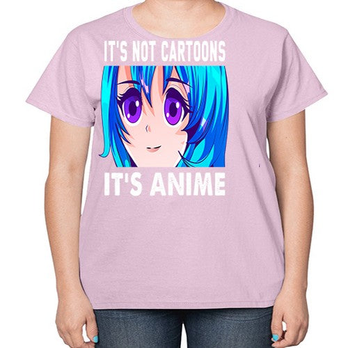 its not cartoons its anime253# - anime-  Ladies T-Shirt