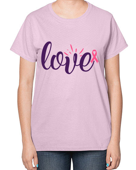 love Style 7# - breast cancer-  Ladies T-Shirt