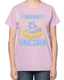 mama unicorn 295# - unicorn-  Ladies T-Shirt
