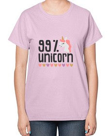ninety nine percents unicorn 6879# - unicorn-  Ladies T-Shirt