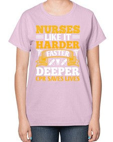nurses like it harder Style 1245# - nurse-  Ladies T-Shirt