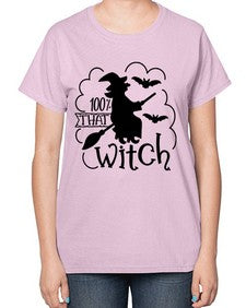 percent that witch 55# - witch-  Ladies T-Shirt