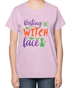 resting witch face 25# - witch-  Ladies T-Shirt