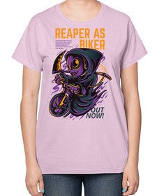source reaper as biker 1102# - art pop art-  Ladies T-Shirt
