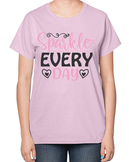 sparkle every day Style 1# -makeup  Ladies T-Shirt