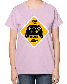 start the mission 152# - video games-  Ladies T-Shirt