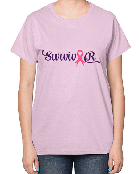 survivor Style 3# - breast cancer-  Ladies T-Shirt