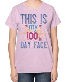 this is my one hundredth day face 984# - one hundred days-  Ladies T-Shirt