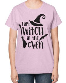 tiny witch in the oven 18# - witch-  Ladies T-Shirt