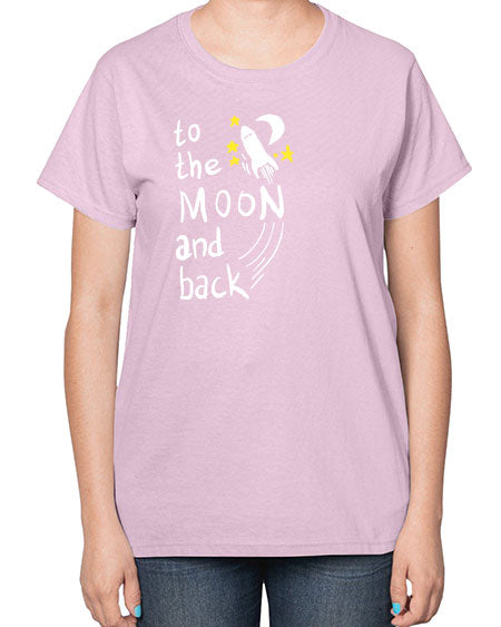 to the moon and back 9# - moon-  Ladies T-Shirt