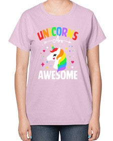 unicorns are awesome 520# - unicorn-  Ladies T-Shirt