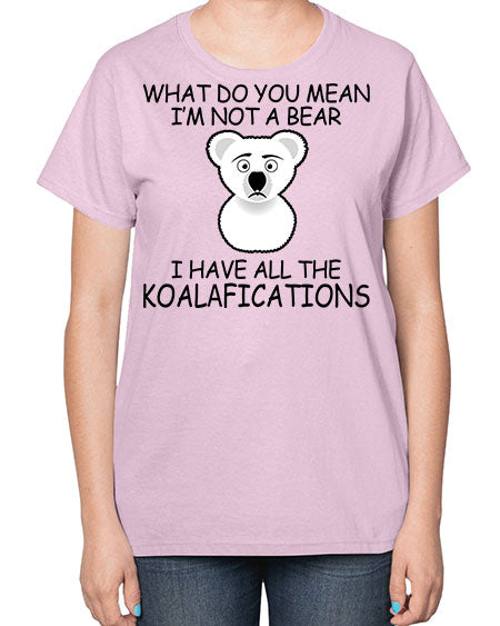 what do you mean im not a bear 287# - bears - animals-  Ladies T-Shirt