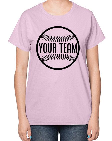 your team 2270# - softball-  Ladies T-Shirt
