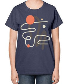 Abstract Shape 198# - art pop art-  Ladies T-Shirt