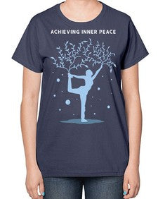 Achieving Inner Peace 102# - yoga-  Ladies T-Shirt