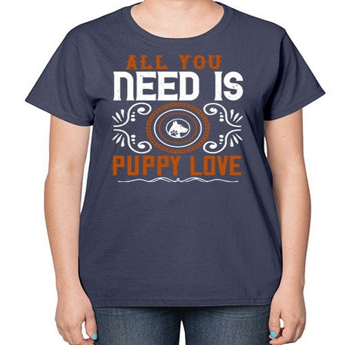 All you need is puppy love Style 155# - dogs-  Ladies T-Shirt