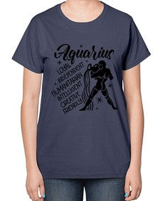 Aquarius 72# - aquarius-  Ladies T-Shirt