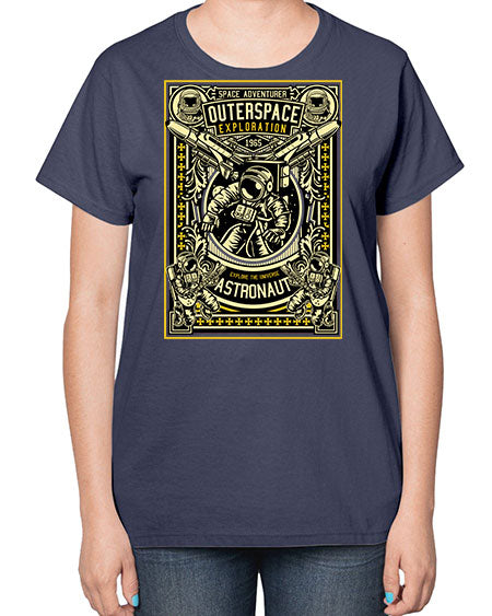 Astronaut Outerspace Exploration 36# - space-  Ladies T-Shirt