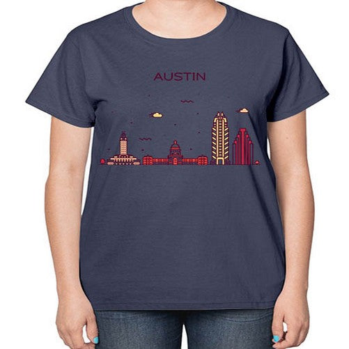 AustinTX 382# - cities-  Ladies T-Shirt