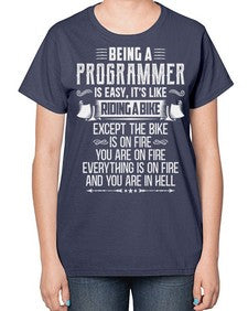 Being a Programmer 4# - computer-  Ladies T-Shirt