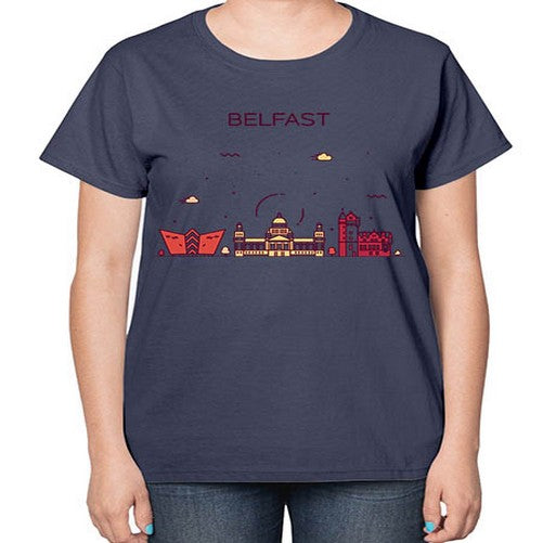 Belfast 436# - cities-  Ladies T-Shirt