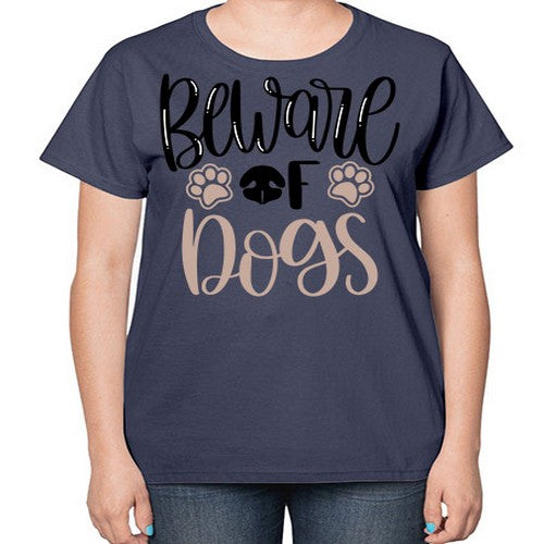 Beware Of Dogs Style 33# - dogs-  Ladies T-Shirt