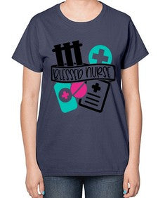 Blessed Nurse Style Style 627# - nurse-  Ladies T-Shirt