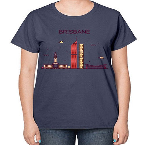Brisbane 496# - cities-  Ladies T-Shirt
