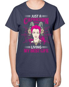 Capricorn chick 193# - capricorn-  Ladies T-Shirt