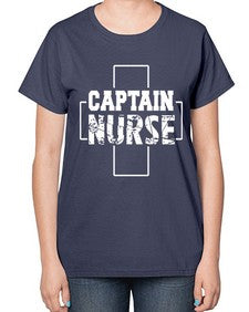 Captain Nurse647# - nurse-  Ladies T-Shirt