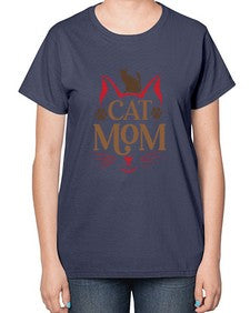 Cat Mom Style 6# - cats-  Ladies T-Shirt