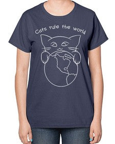 Cats Rule the World - cats-  Ladies T-Shirt