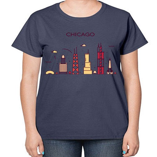 Chicago 572# - cities-  Ladies T-Shirt