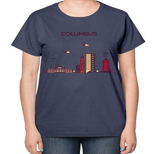 ColumbusOH 611# - cities-  Ladies T-Shirt
