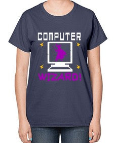 Computer wizard 52# - computer-  Ladies T-Shirt