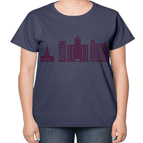 DetroitMI 664# - cities-  Ladies T-Shirt