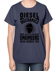 Diesel mechanics Style 709# - engineer-  Ladies T-Shirt