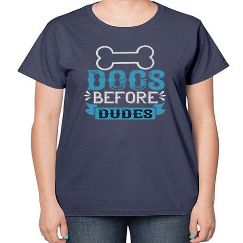 Dogs Before Dudes Style 215# - dogs-  Ladies T-Shirt