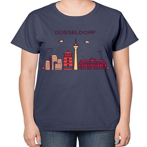 Dusseldorf 698# - cities-  Ladies T-Shirt