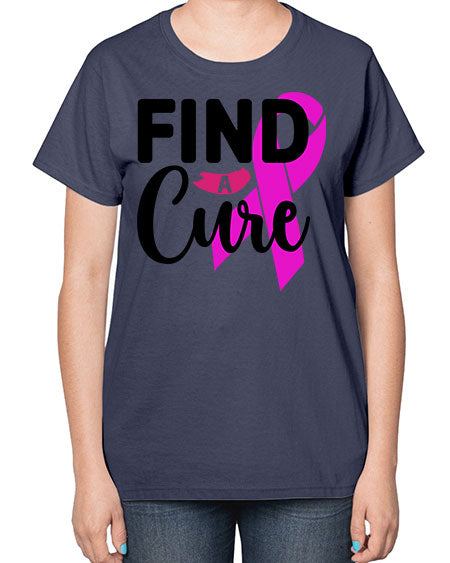 Find a Cure 26# - breast cancer-  Ladies T-Shirt